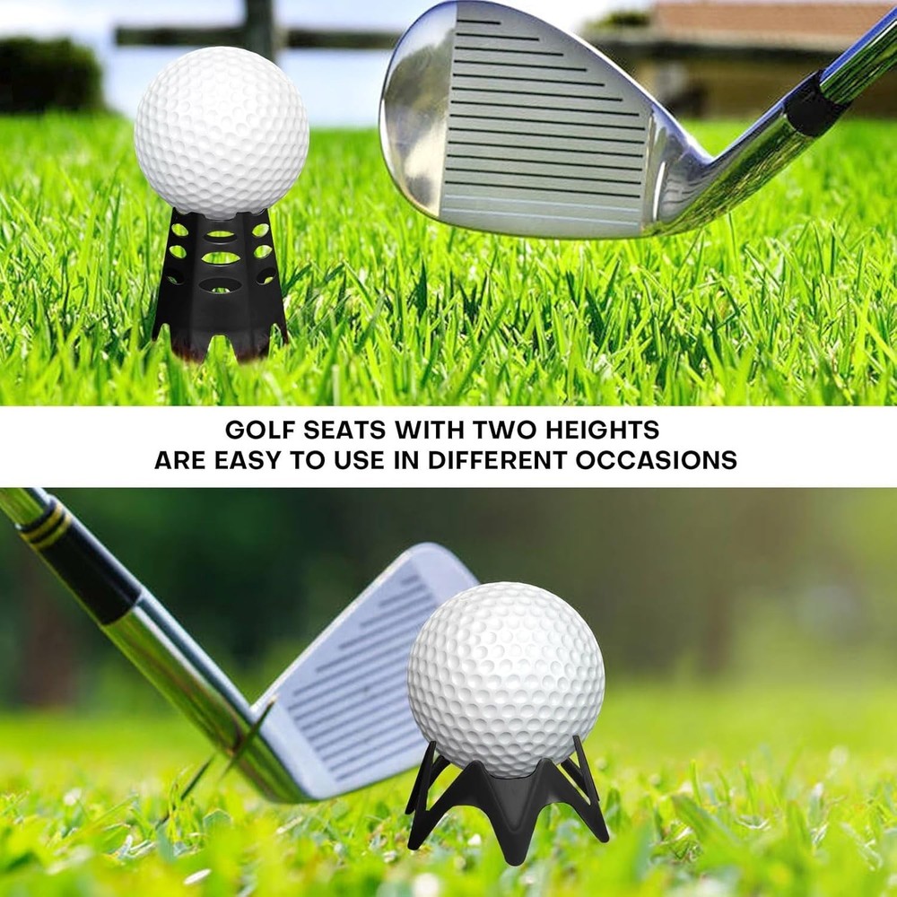 Golf Practice Tees 24pcs - Plastic Simulator Tees for Driving Range & Indoor Use