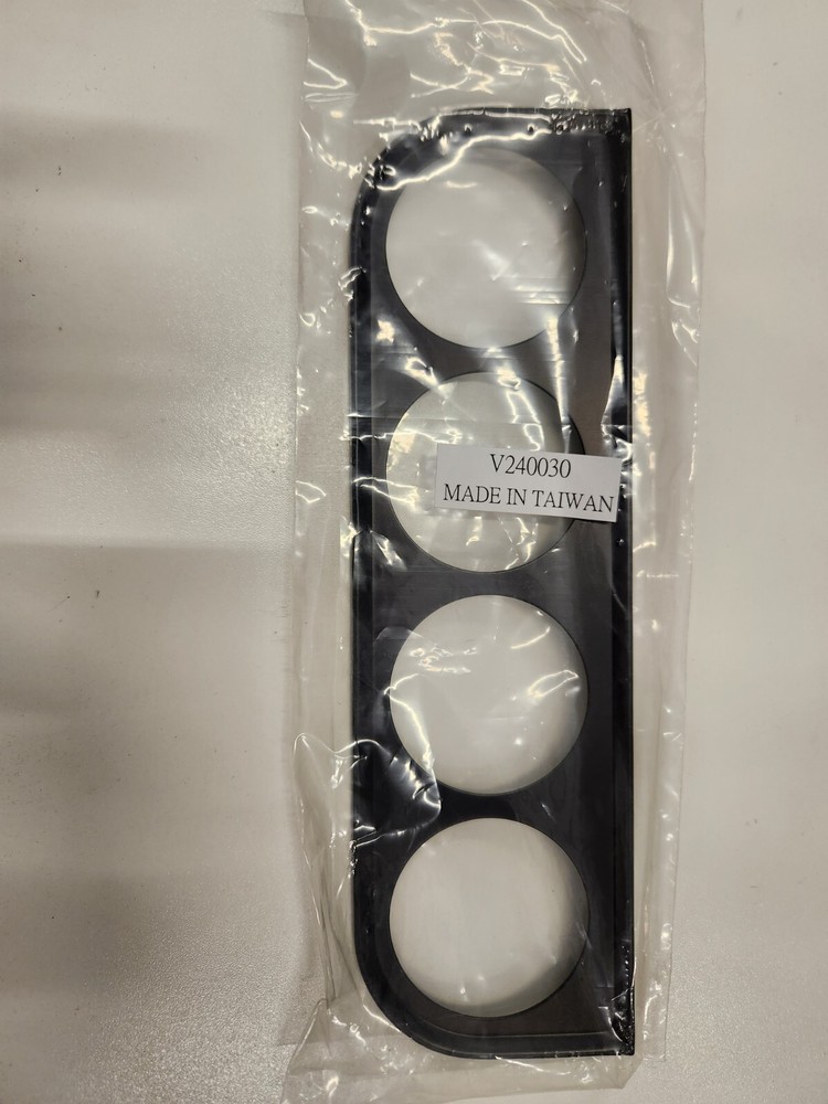 4 Gauge Panel, 2 1/16" Black