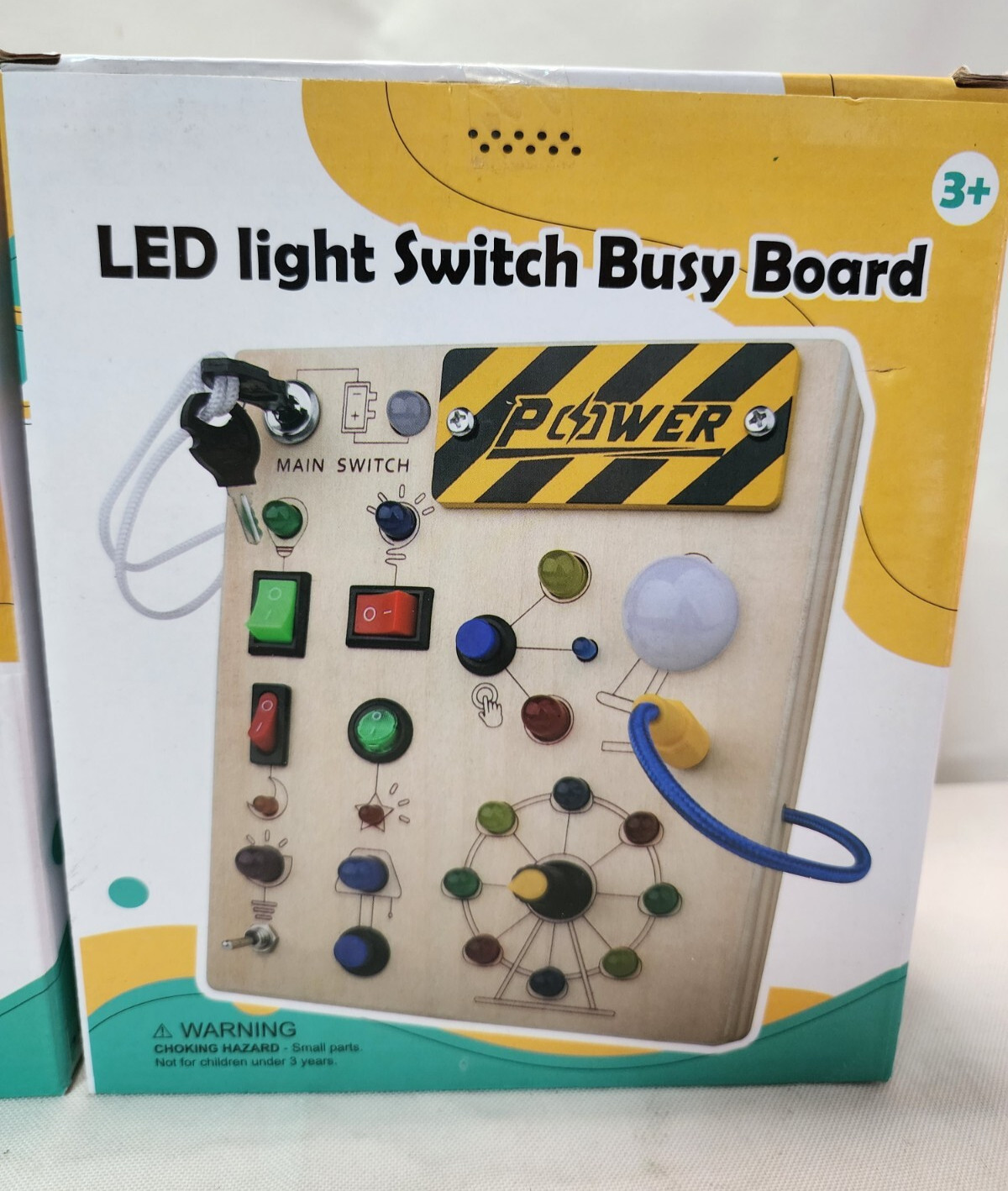 Hikoshi Montessori Busy Board Sensory LED Light Switch Board Toy for Toddlers 1+
