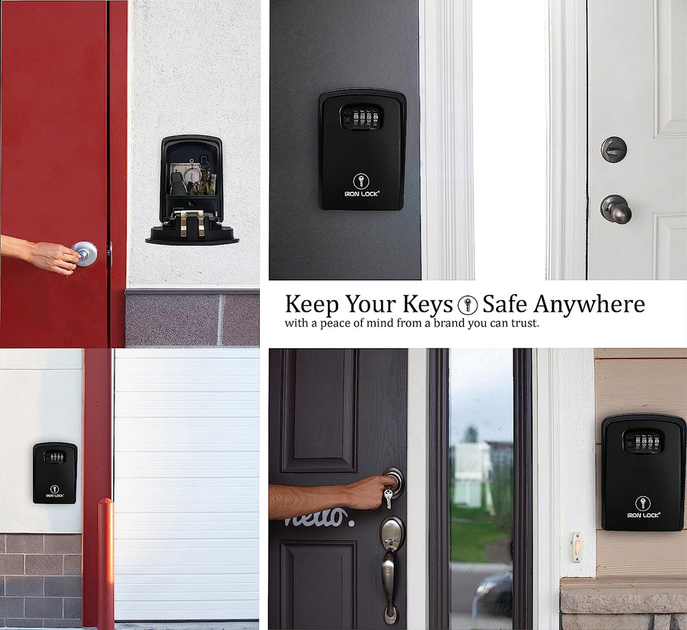 ® - XXL Key Lock Box Wall Mount for Keys 4 Digit Combination