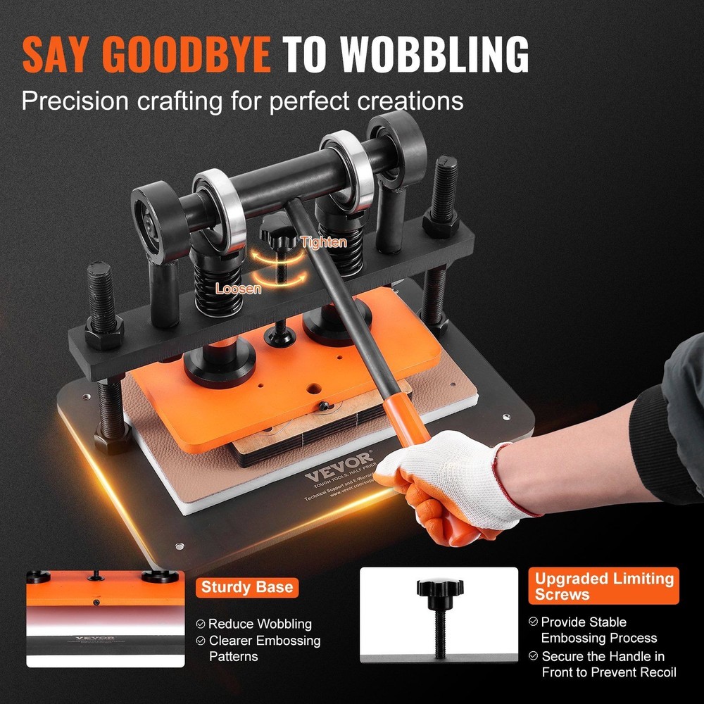 Multi Material Embossing Press 10.2x5.9in Plate 3306lb Manual System