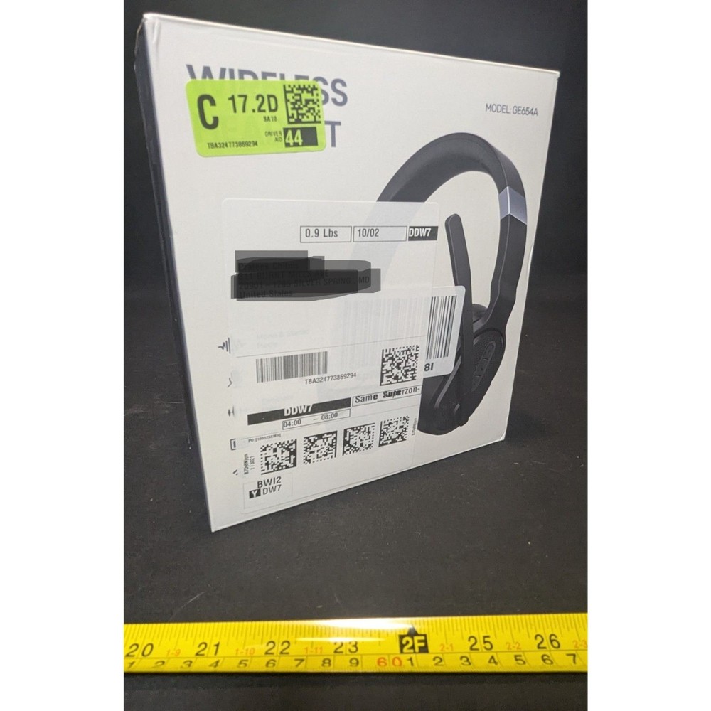 NEW – Wireless Bluetooth Headset Model GE654A – Over-Ear with Microphone – Black