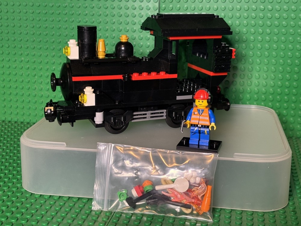 Lego Moc Train 7715 Small Black Engine Locomotive Read Description