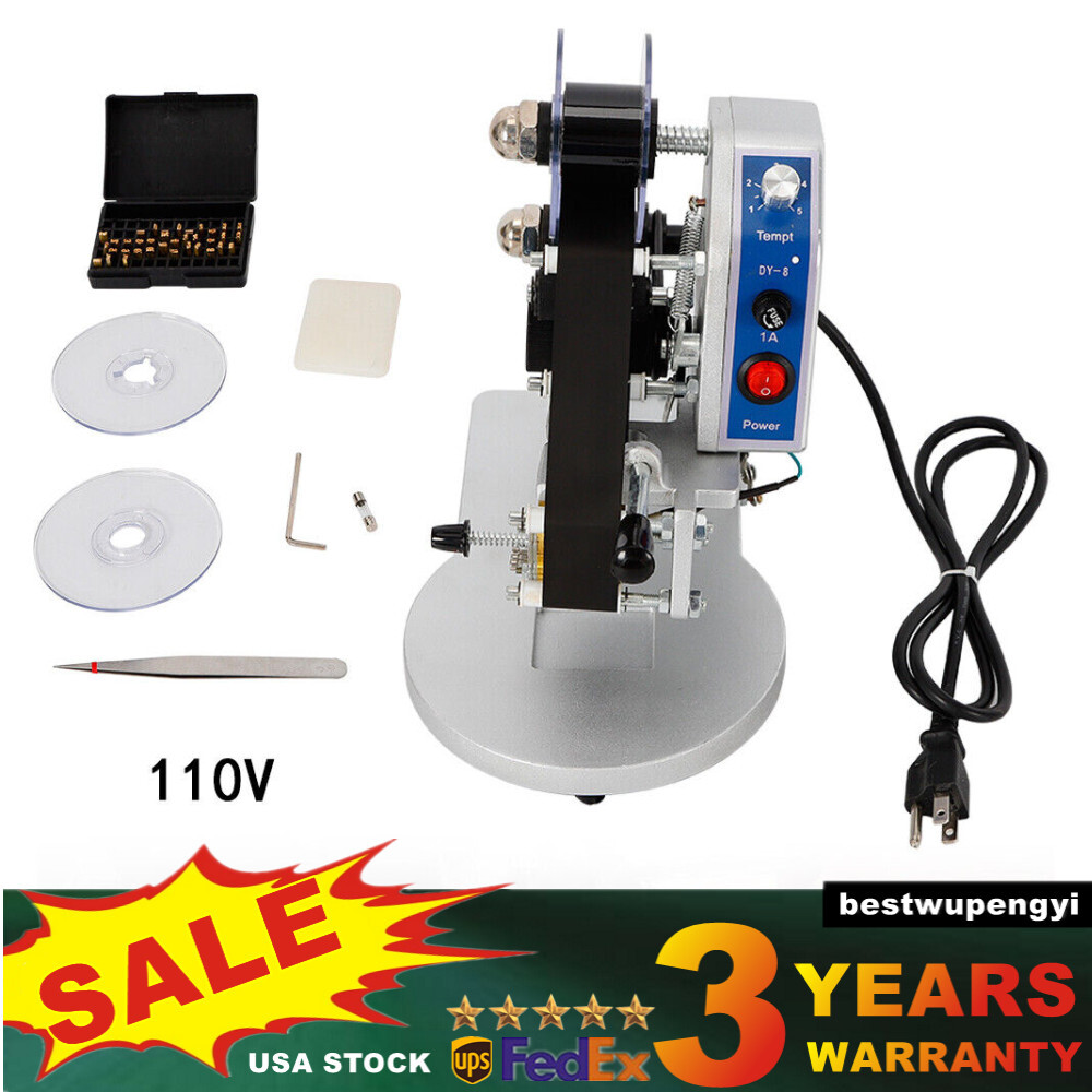 Manual Hot Foil Stamping Machine Ribbon Coding Date Batch Character Code Printer