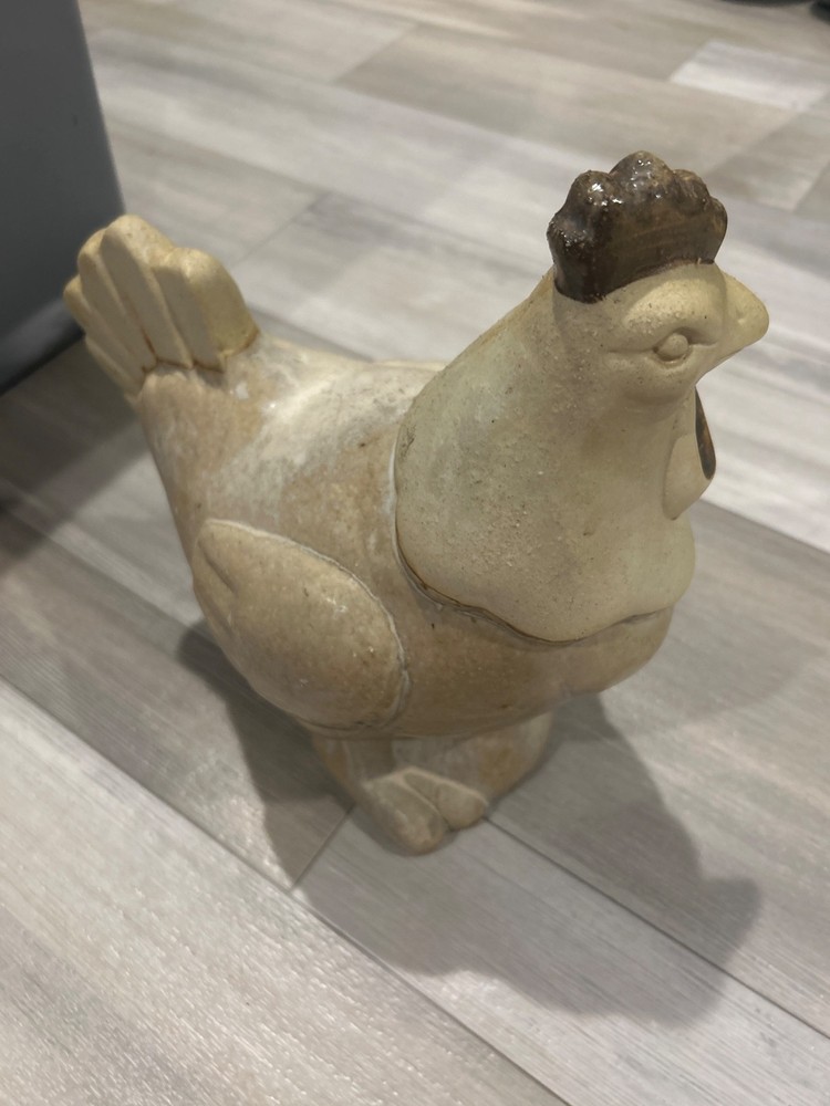 decorative ceramic hen figurine