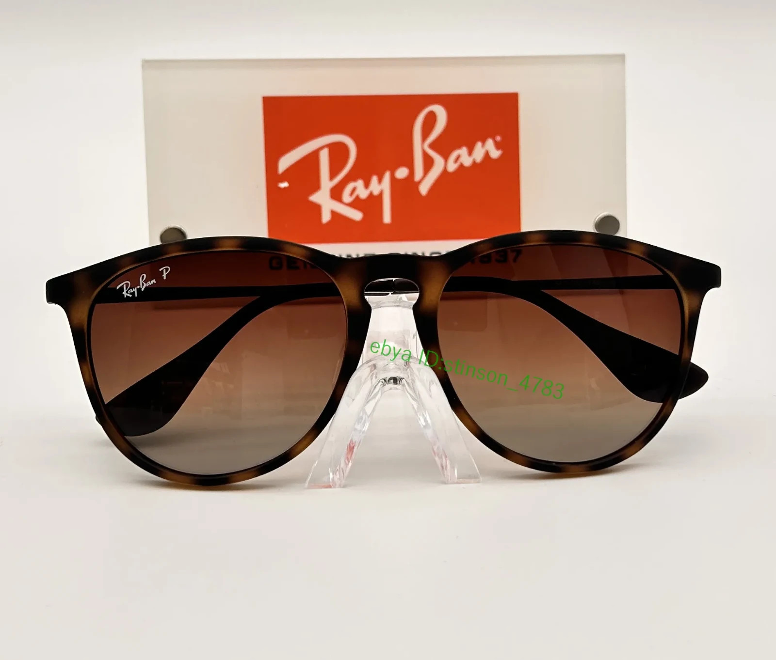 Ray-Ban Erika Polarized Sunglasses RB4171 RB4171 710/T5 54-18 Brown/Light Havana