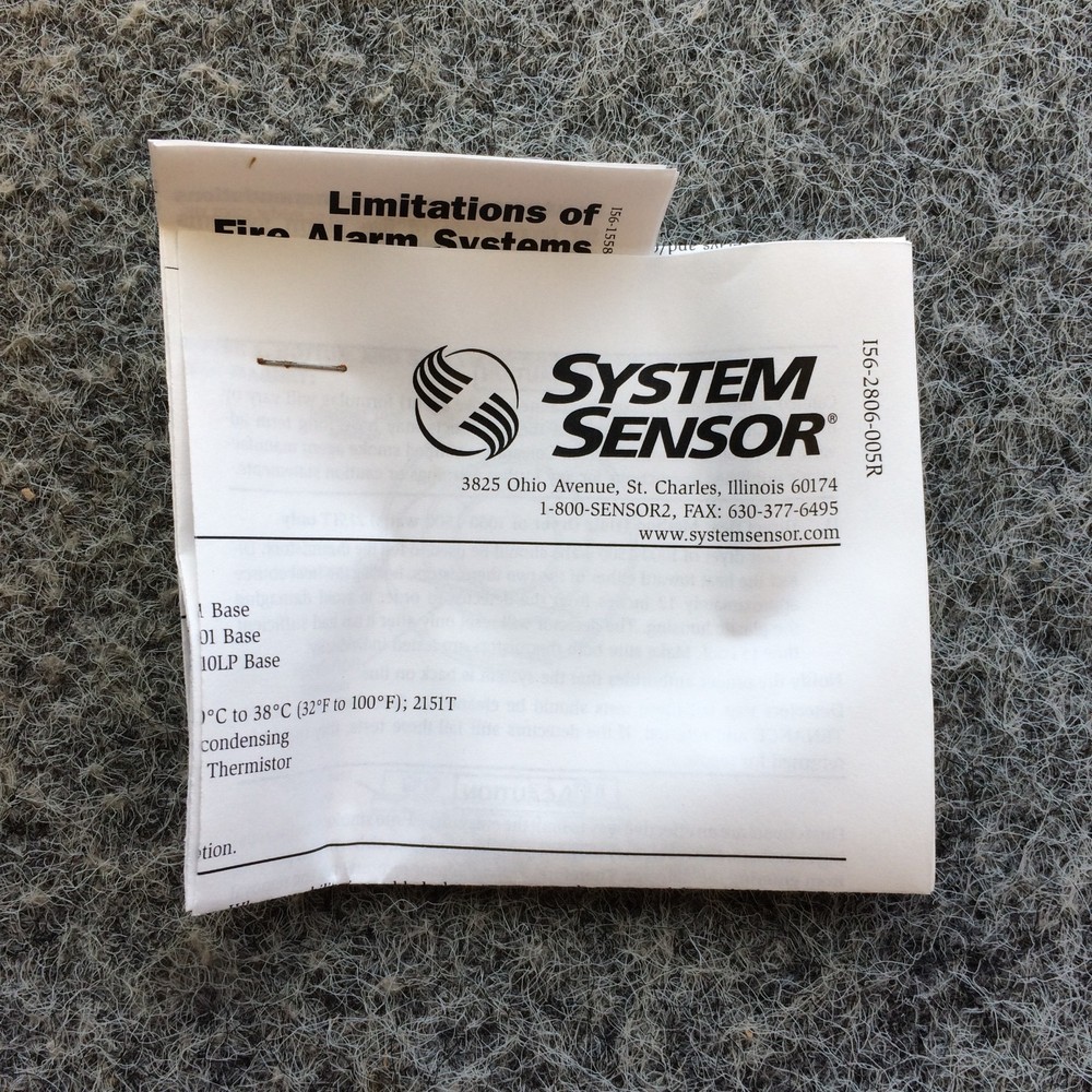 NEW SYSTEM SENSOR 2151 Smoke Detector *Ships Fast*