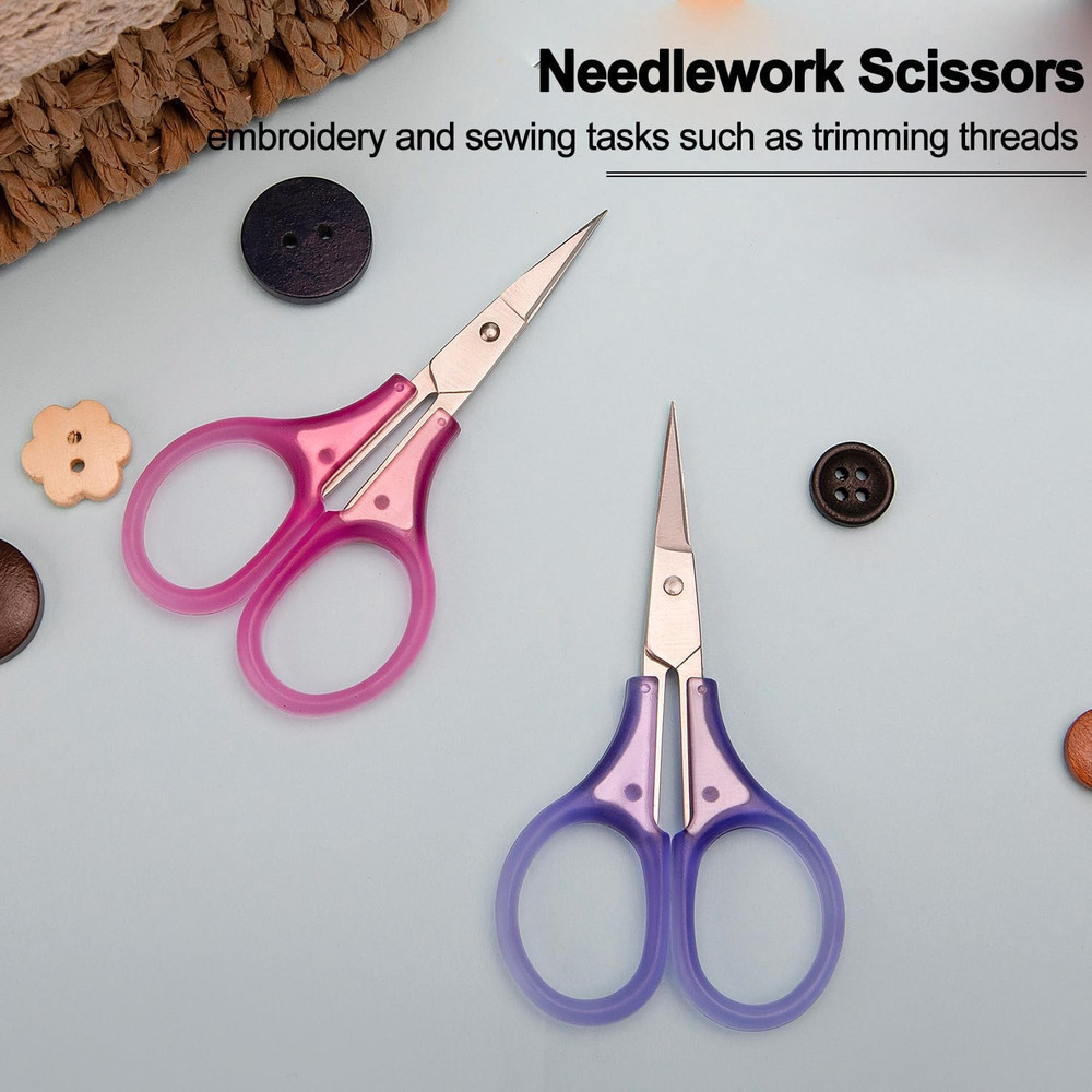 Small Craft Scissors, 3" Tiny Travel Scissors Tsa Compliant with Cover, Sharp