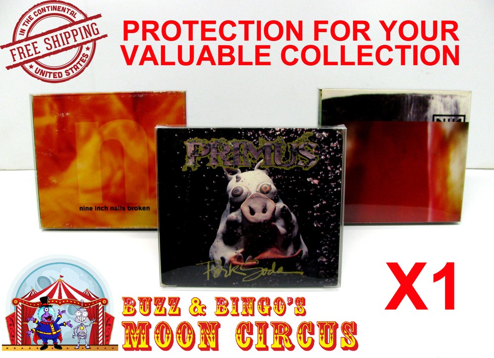 1x MUSIC CD CARDBOARD CD CASE - CLEAR PLASTIC PROTECTIVE BOX PROTECTOR SLEEVE