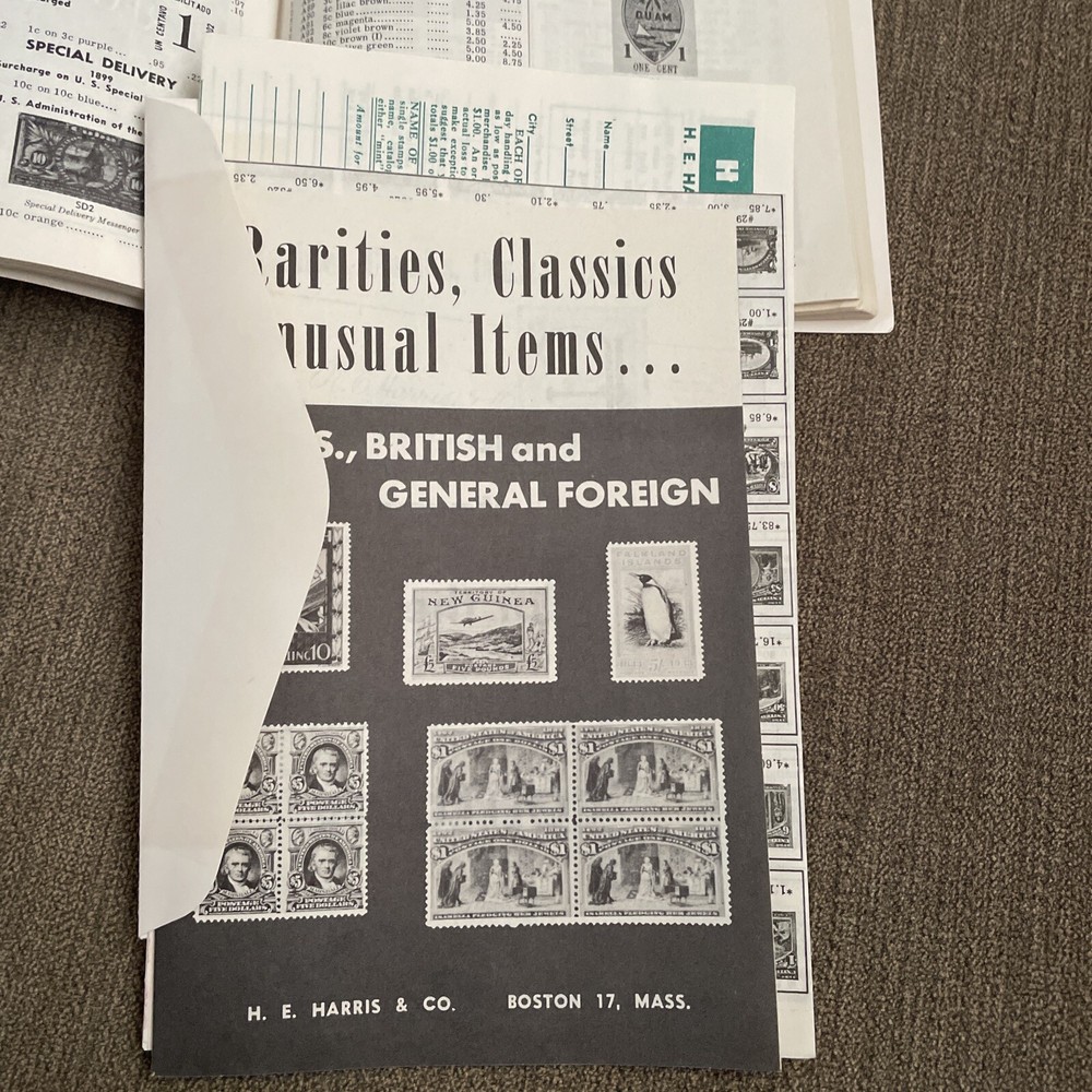Vintage H. E. Harris U.S. Stamps Guide / Catalog Second Edition 1960