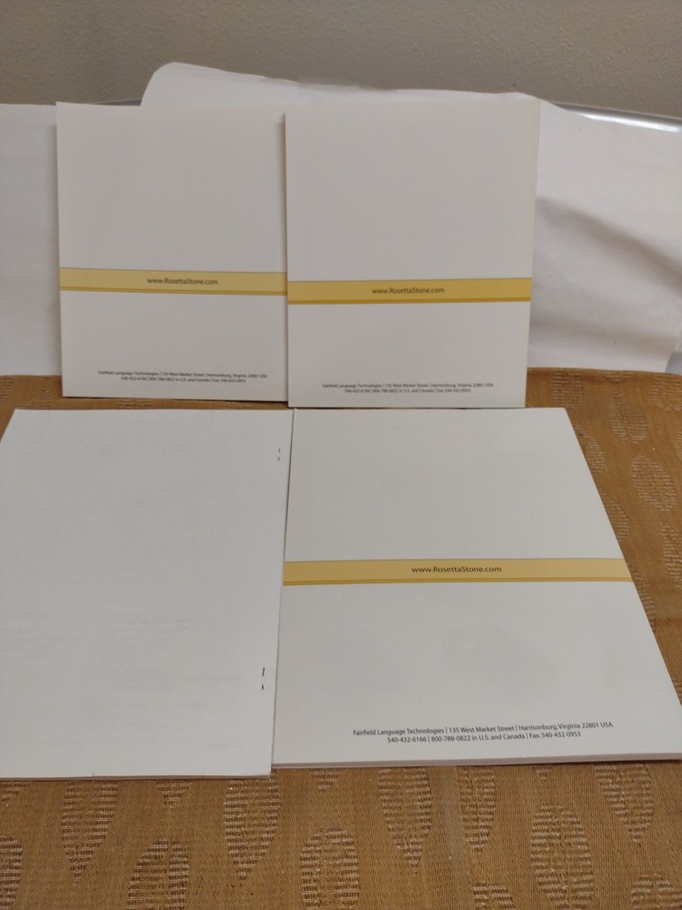 RosettaStone English US Level 1-2 Language Learning Study Guides Worksheets