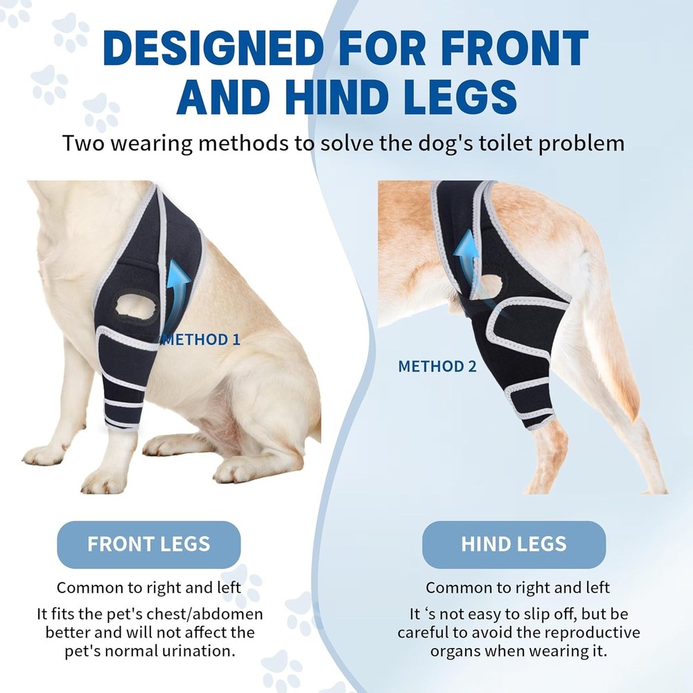 Universal Dog Knee Brace – Torn ACL, Joint Support, Front/Back Legs Size Large