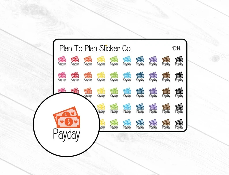 1014~~ Payday Planner Stickers.