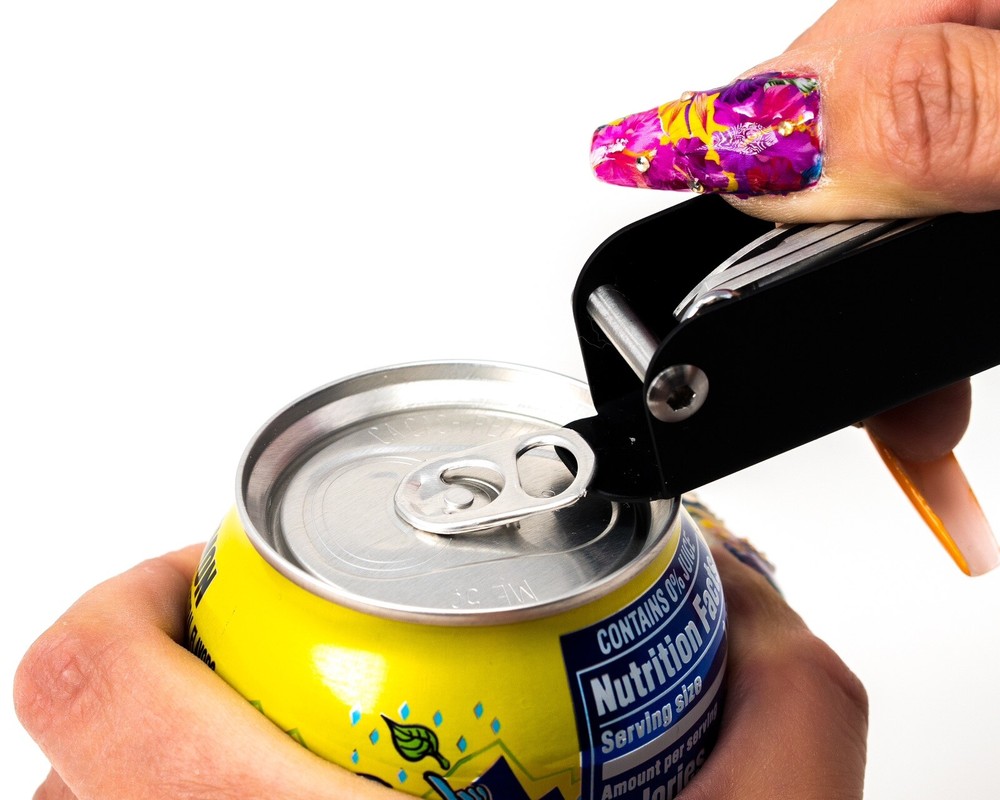 Easy open Multi tool Zipper Pull Button Hook ATM Grabber Jar Can Opener