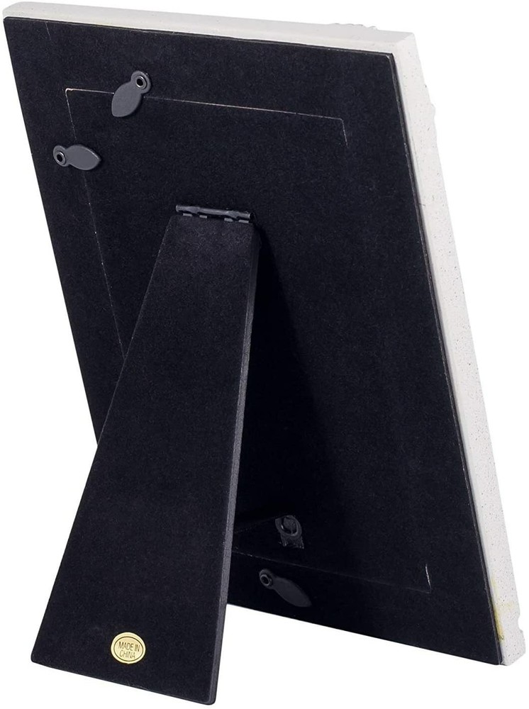 8" First Holy Communion White Frame with Silver Scroll Chalice Design 4x6