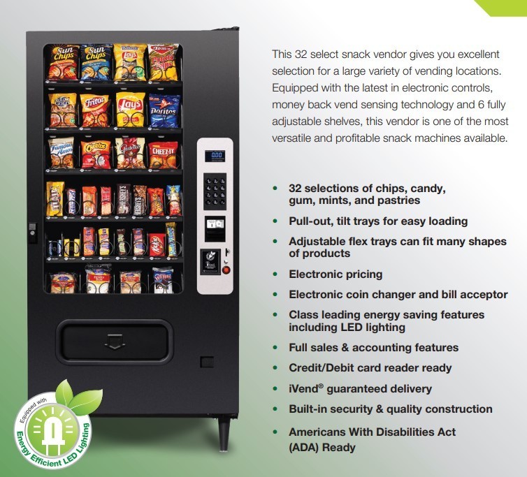 35-Selection Snack Machine (USA Made)