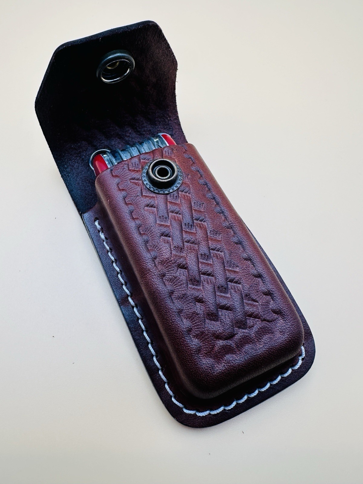 Leather Sheath Pouch Fits Victorinox Swiss Champ & 6–7 Layer Swiss Army Knives