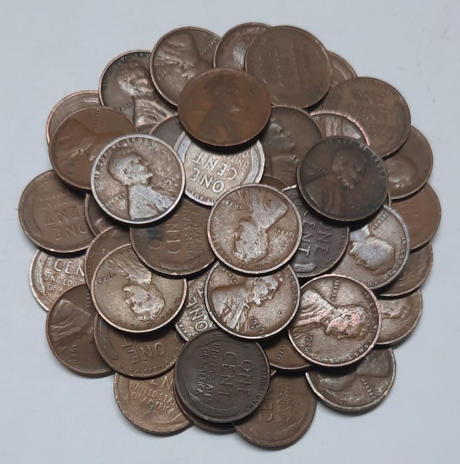 100 Wheat Pennies / Cents 1909-1929 ONLY!