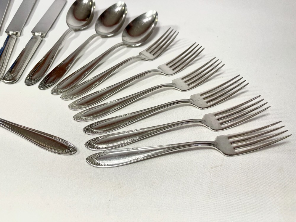Vintage, Oneida Community 1916, Silver Plate Flatware Set, Modjeska Pattern