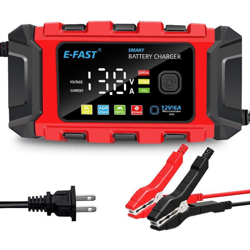 12V Smart Car Battery Charger Automatic Lifepo4 Repair Maintainer Trickle
