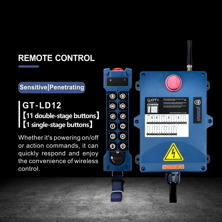 12 Buttons Double Speed Industrial Wireless Remote Control Transmitter+Receiver