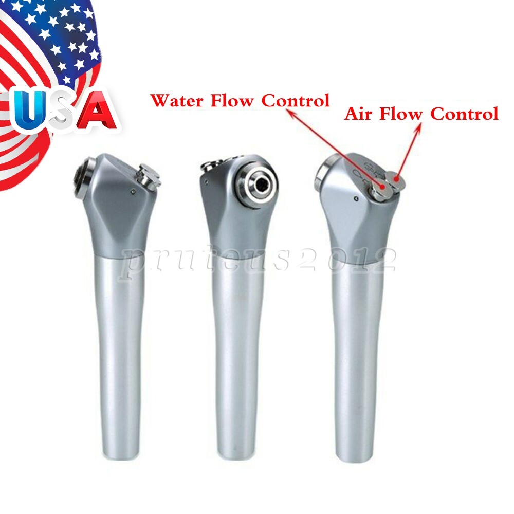Dental 3 Way Air Water Syringe Triple Spray Handpiece with 2 Nozzles Tips Tubes