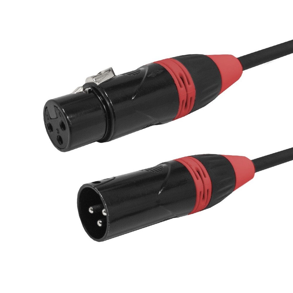 5' Color Coded length 3-Pin Professional Light DMX Cable with Locking XLR Ends