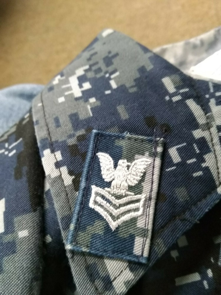 USGI Navy Working Uniform NWU Blue Digital Camo Jacket Medium #26