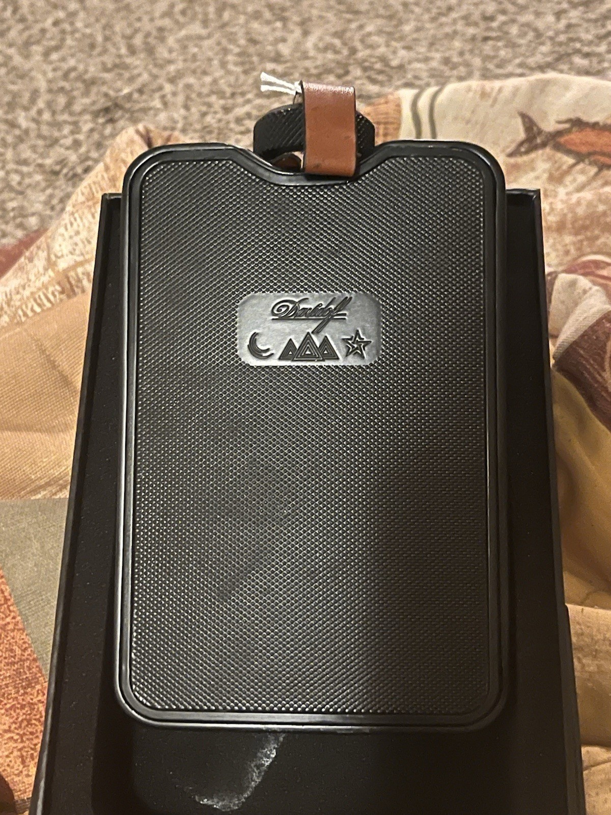 Davidoff Branded Flask with Built in Cigar Holders