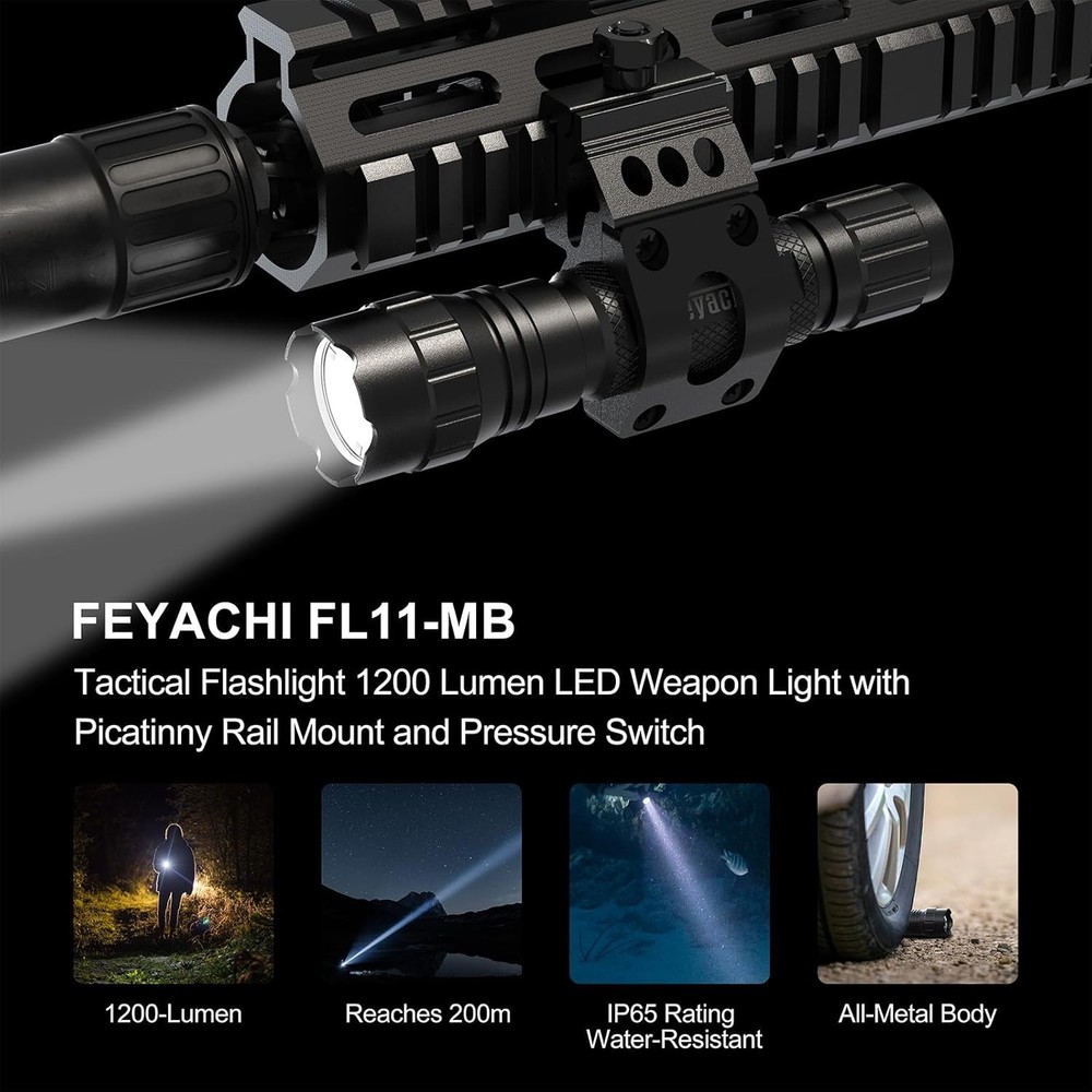 FL11MB Flashlight with offset picatinny mount