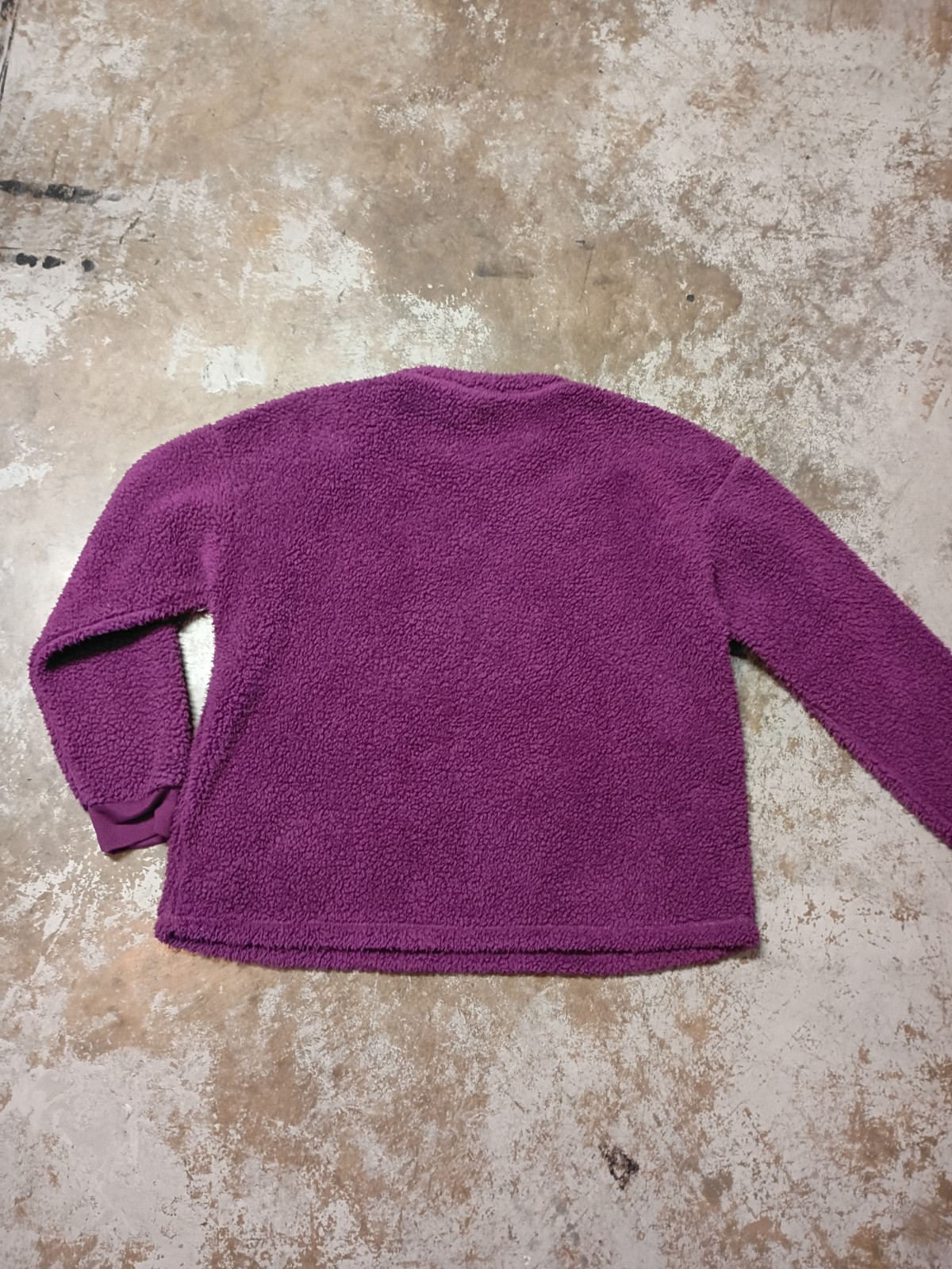 Women's Purple Sherpa Fleece Pullover Sweatshirt Winnie The Pooh Disney Size M