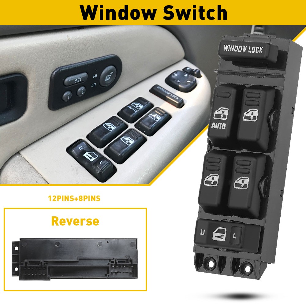 Driver Side Master AUTO Power Window Switch For 2000-2002 Silverado Chevrolet