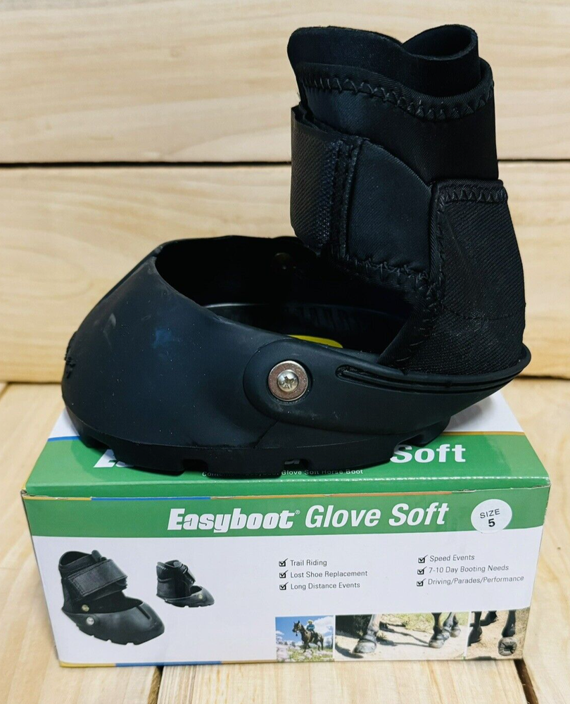 Easyboot Glove Soft Horse Boot Size 5 -Black, Single Boot