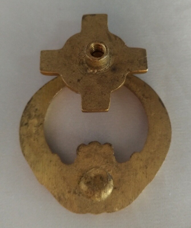 Claddagh Solid Brass Small Celtic Door Knocker (no hardware, never installed)