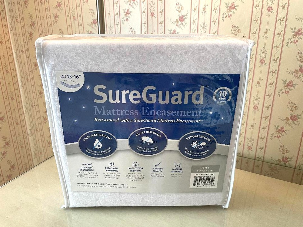 Bed Bug Waterproof Full Mattress Encasement / Protector Breathable Terry Cotton