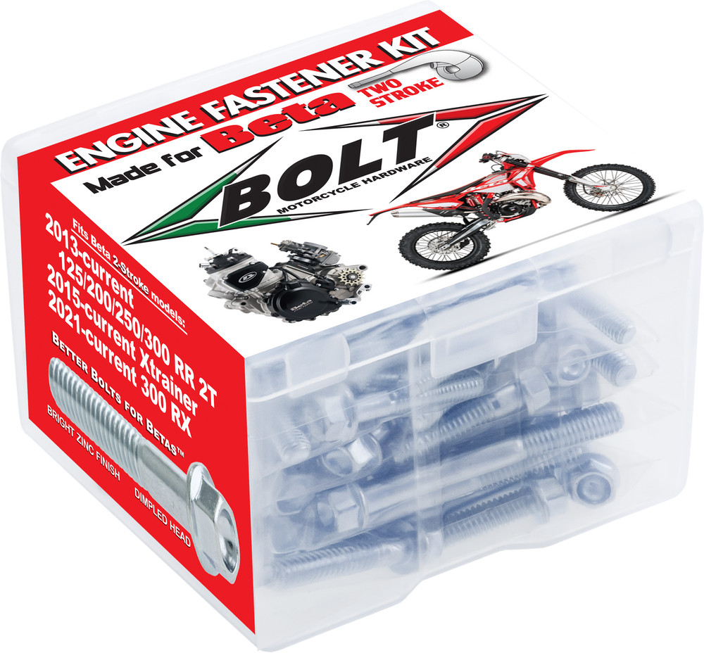 Bolt 2-Stroke Engine Fastener Kit / Set Beta RR/Xtrainer/RX Hardware Nuts