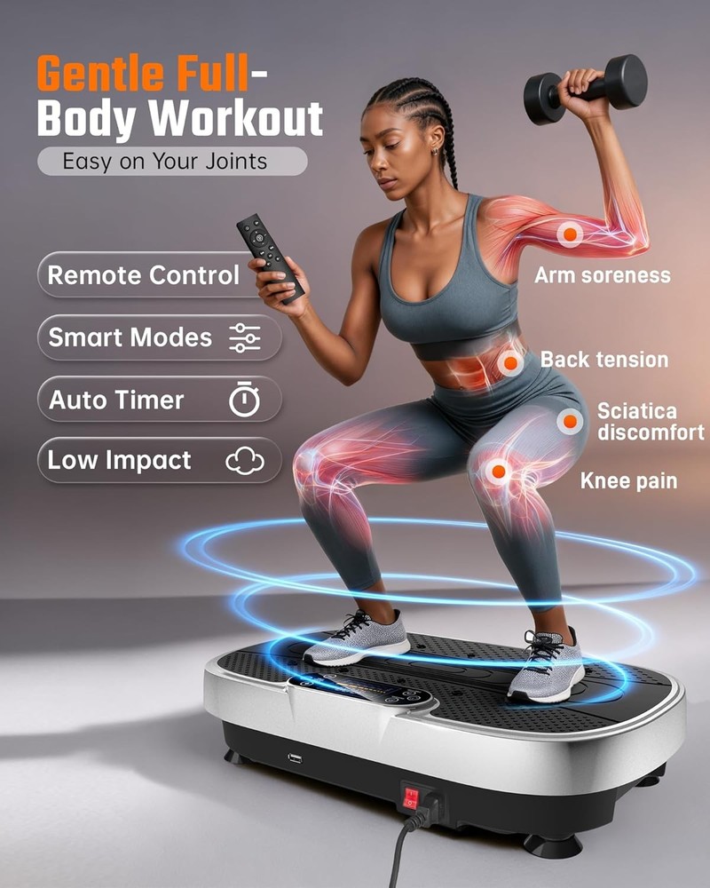 Vibration Platform Exercise Machine 330 lb with Speaker