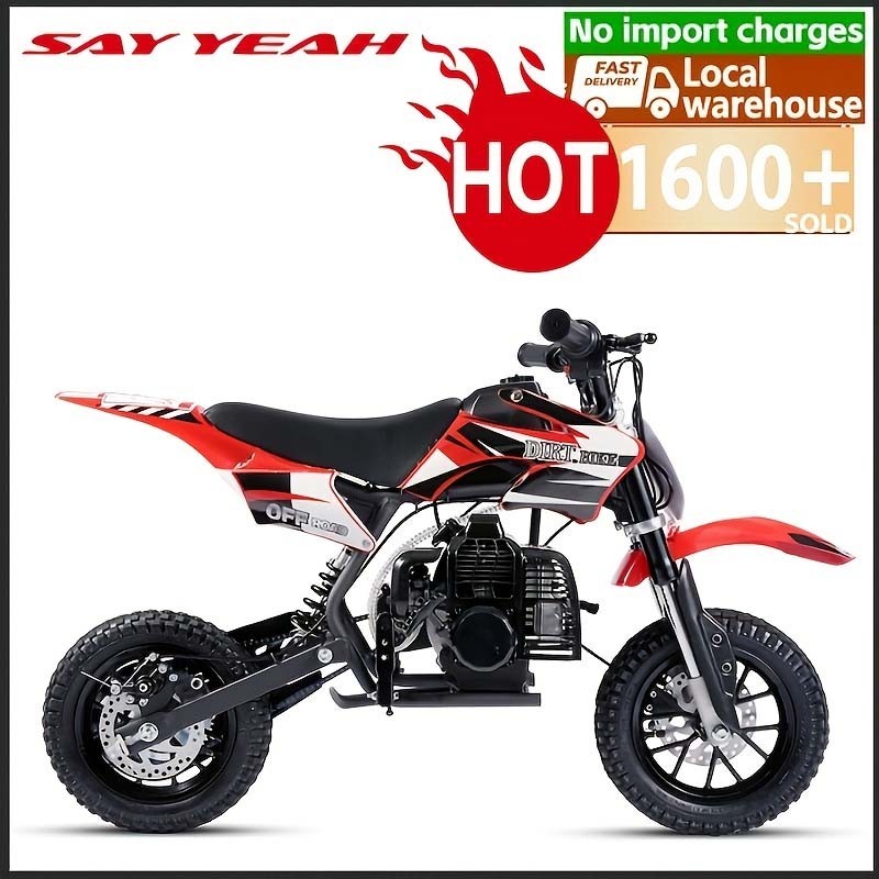 [Mini Dirt Bike] 2 Stroke Mini 50CC Gas Dirt Bike DB1 Model red