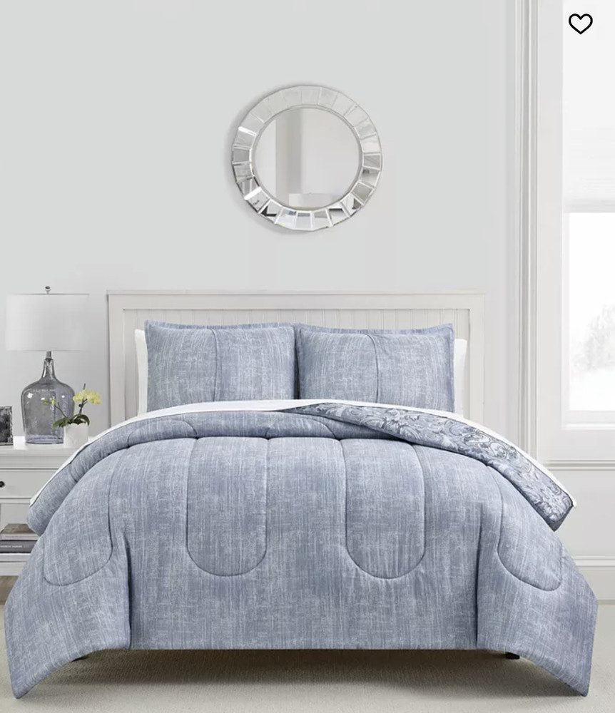 Leah Damask 3-Pc. Comforter Set Full/Queen BRAND NEW