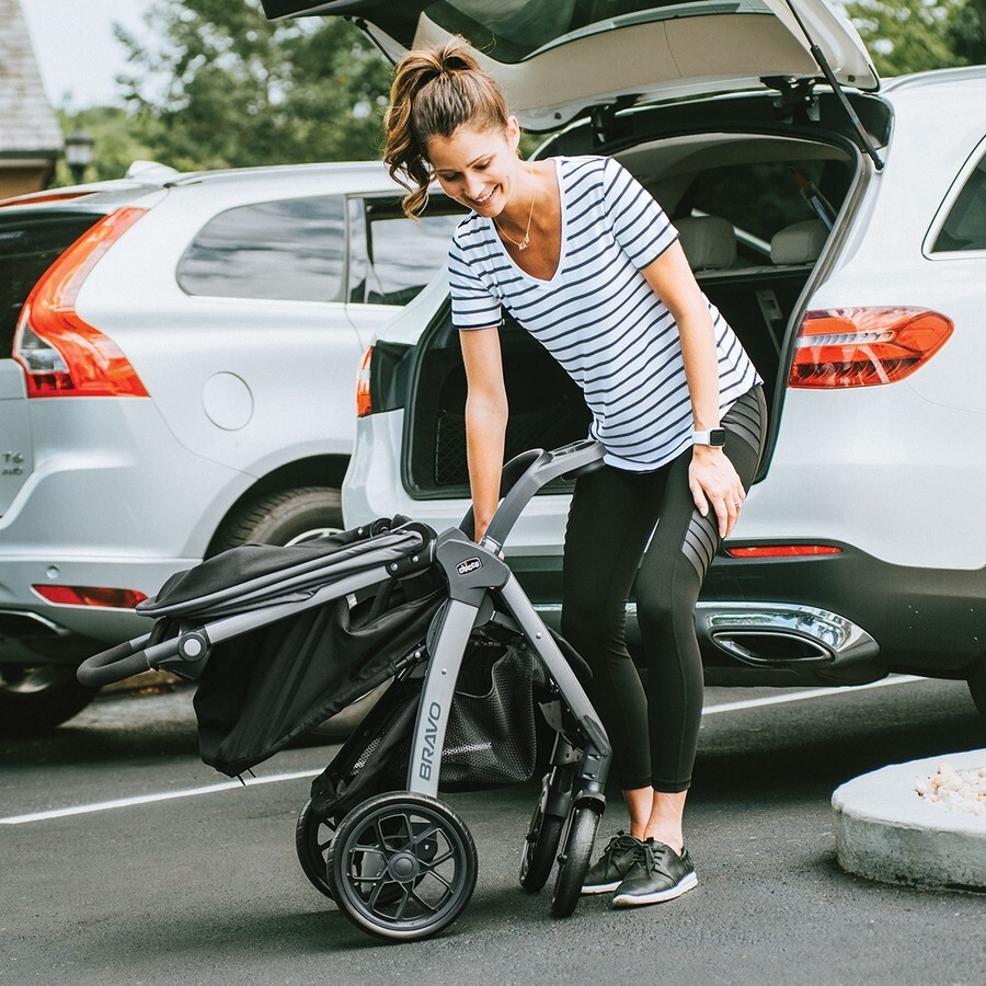 Chicco Bravo Quick-Fold Stroller Black New