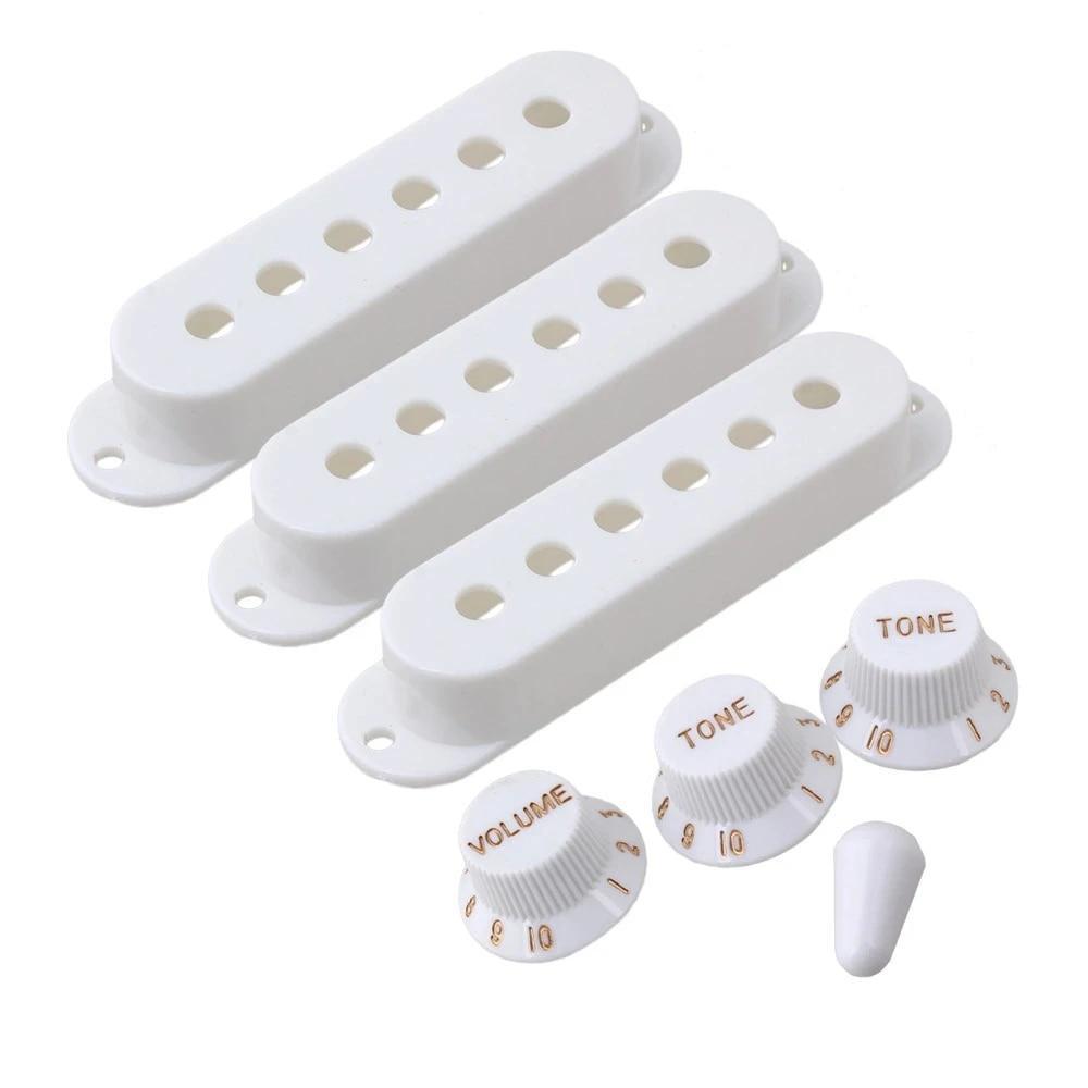 Strat Guitar Pickup Covers Knobs Switch Tip Set For Stratocaster Replacement