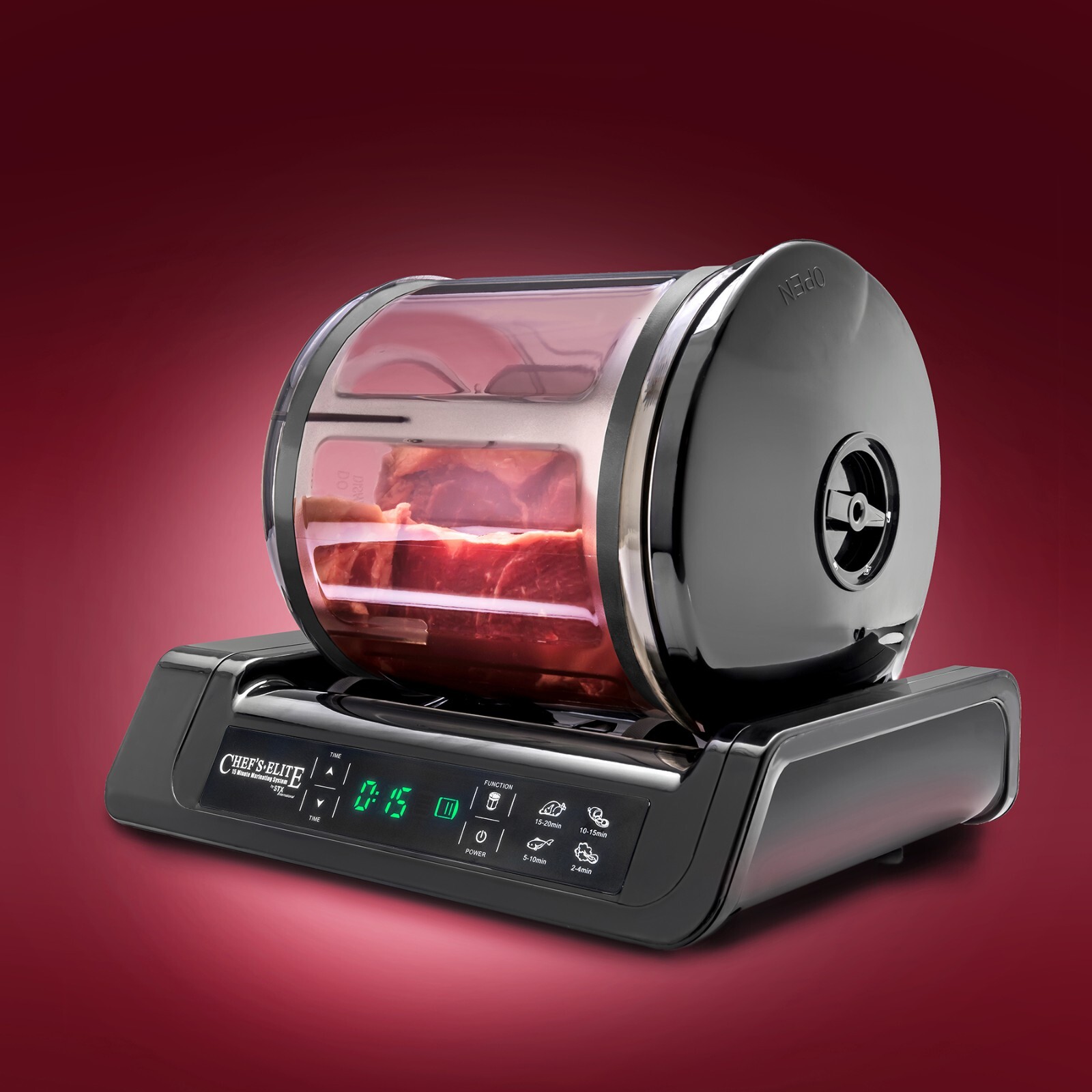 STX Chef's Elite Meat Marinator - 15 Minute Marinater With Auto Shut Off Timer