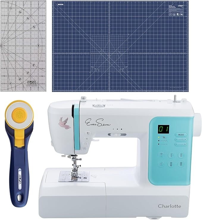 EverSewn Charlotte 80-Stitch Computerized Quilting & Sewing Machine Bundle