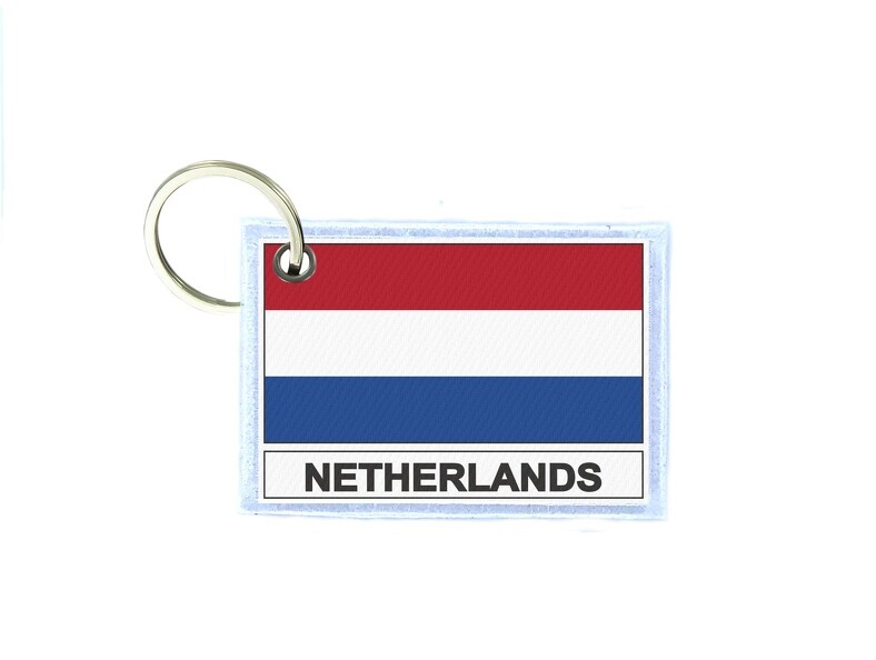 Keychain Double-Sided Flag NL NETHERLANDS