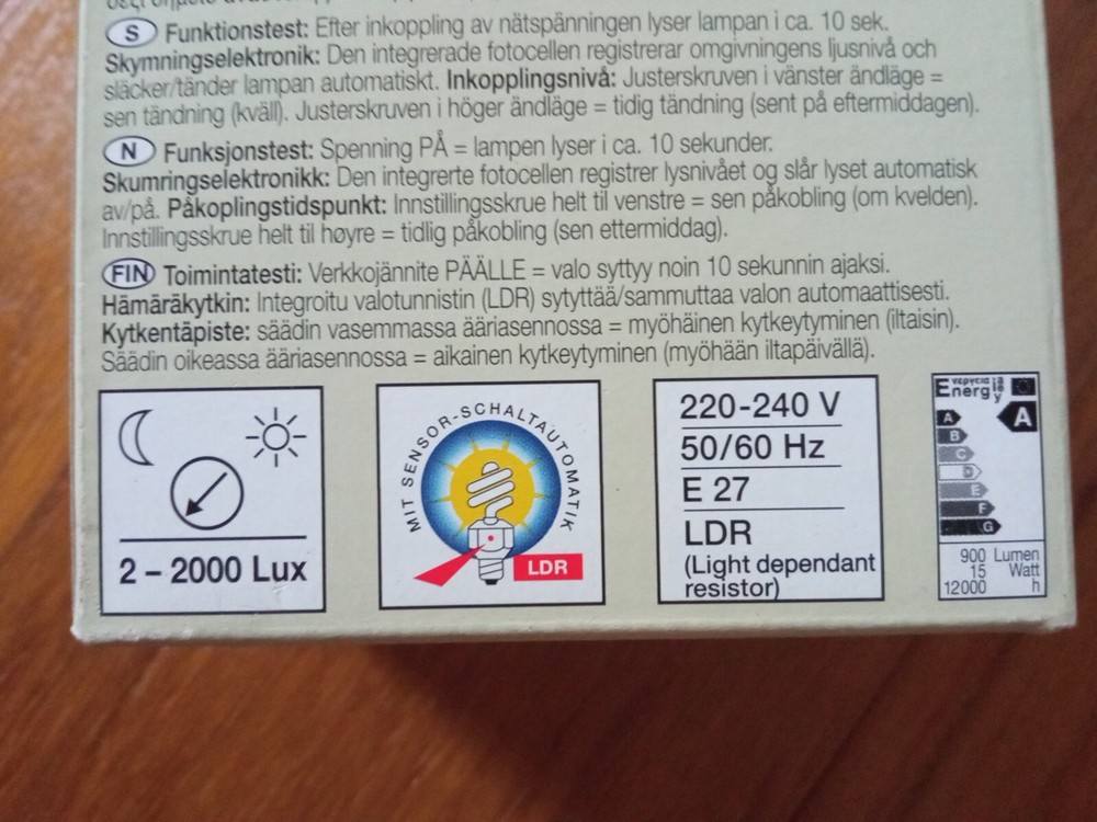 Steinel Sensor Light Twilight Lamp System Aut. sensor switching