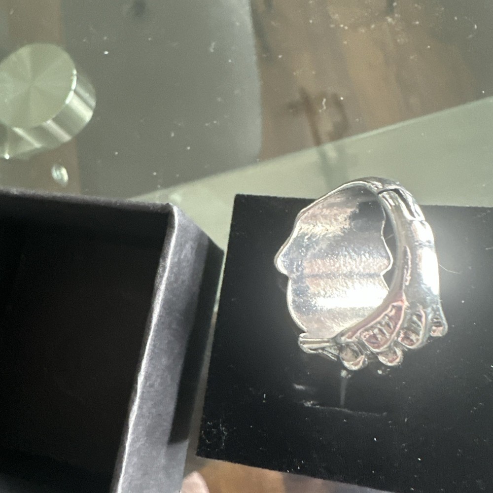 Mega Stone Keystone Ring handmade gothic style adjustable size