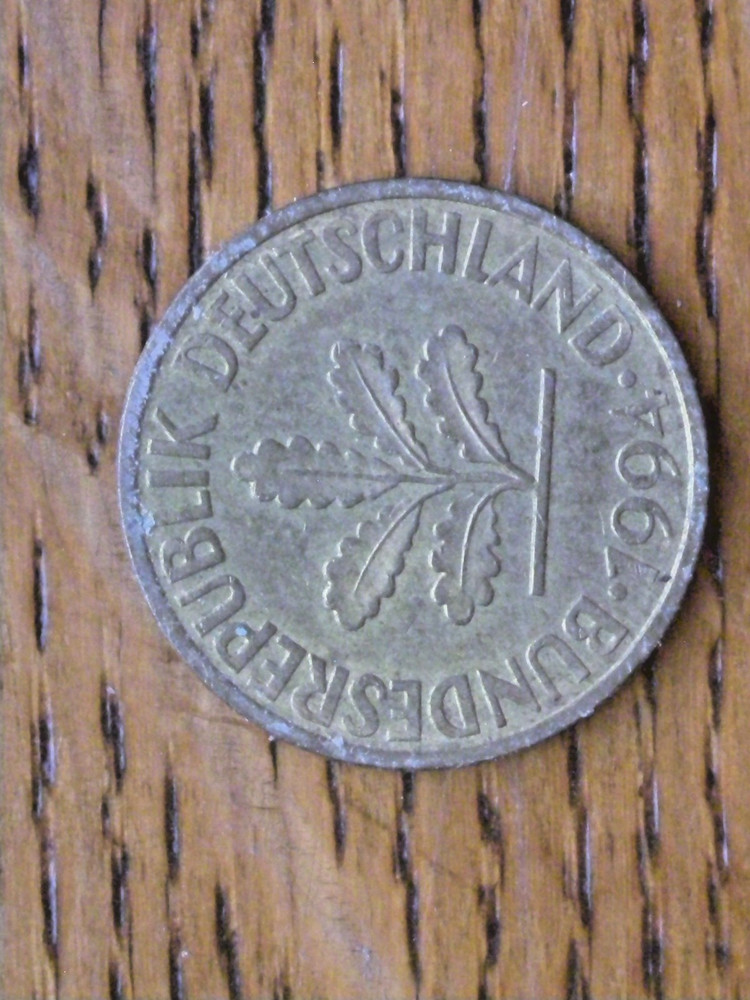 Three German coins 1950 1981 1994