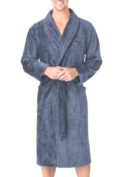 TOMMY BAHAMA MEN'S WAFFLE TERRY BATH ROBE, 100% POLYESTER.