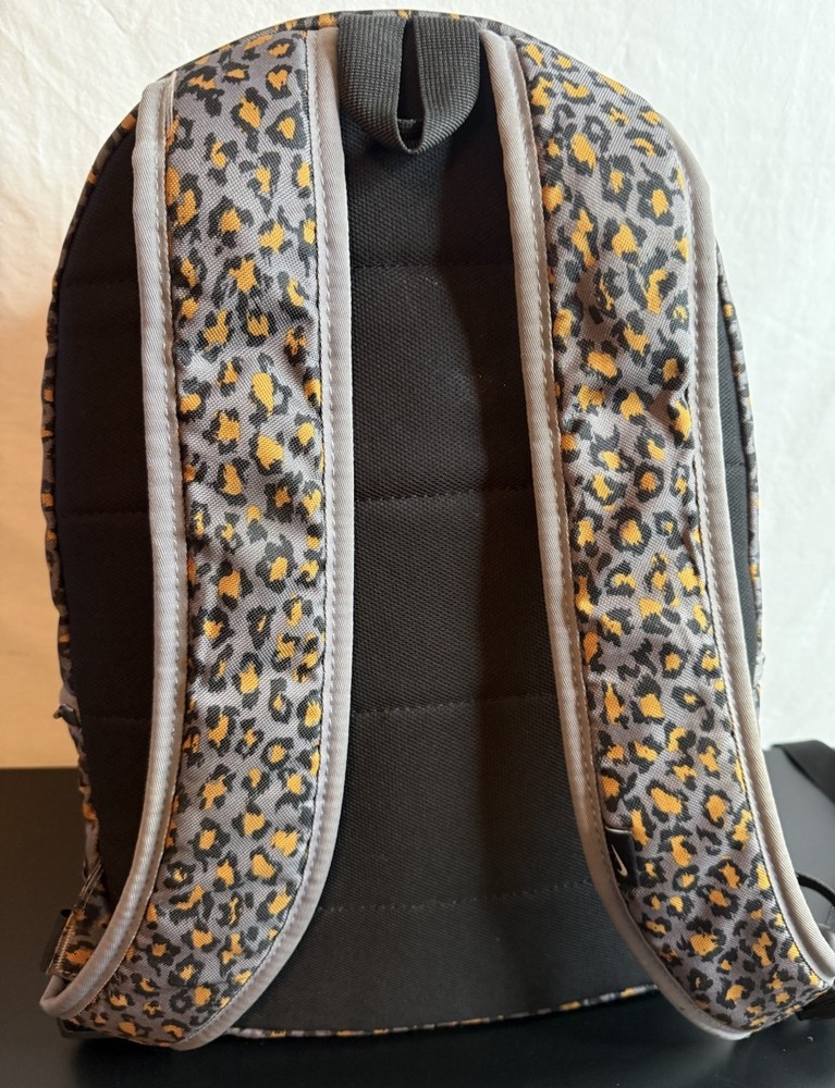 Nike Cheetah Leopard Print Backpack School Bag Adjustable Straps
