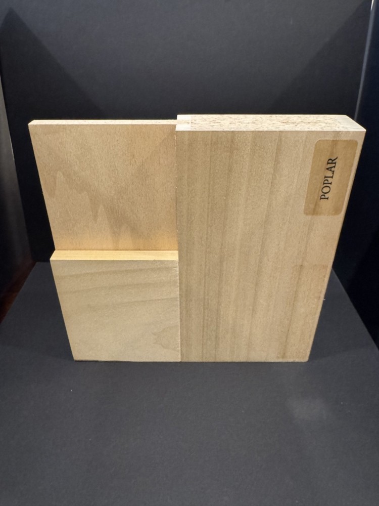 Poplar 3 Panel Unequal Mission Shaker Flat Panel Solid Core Interior Wood Doors